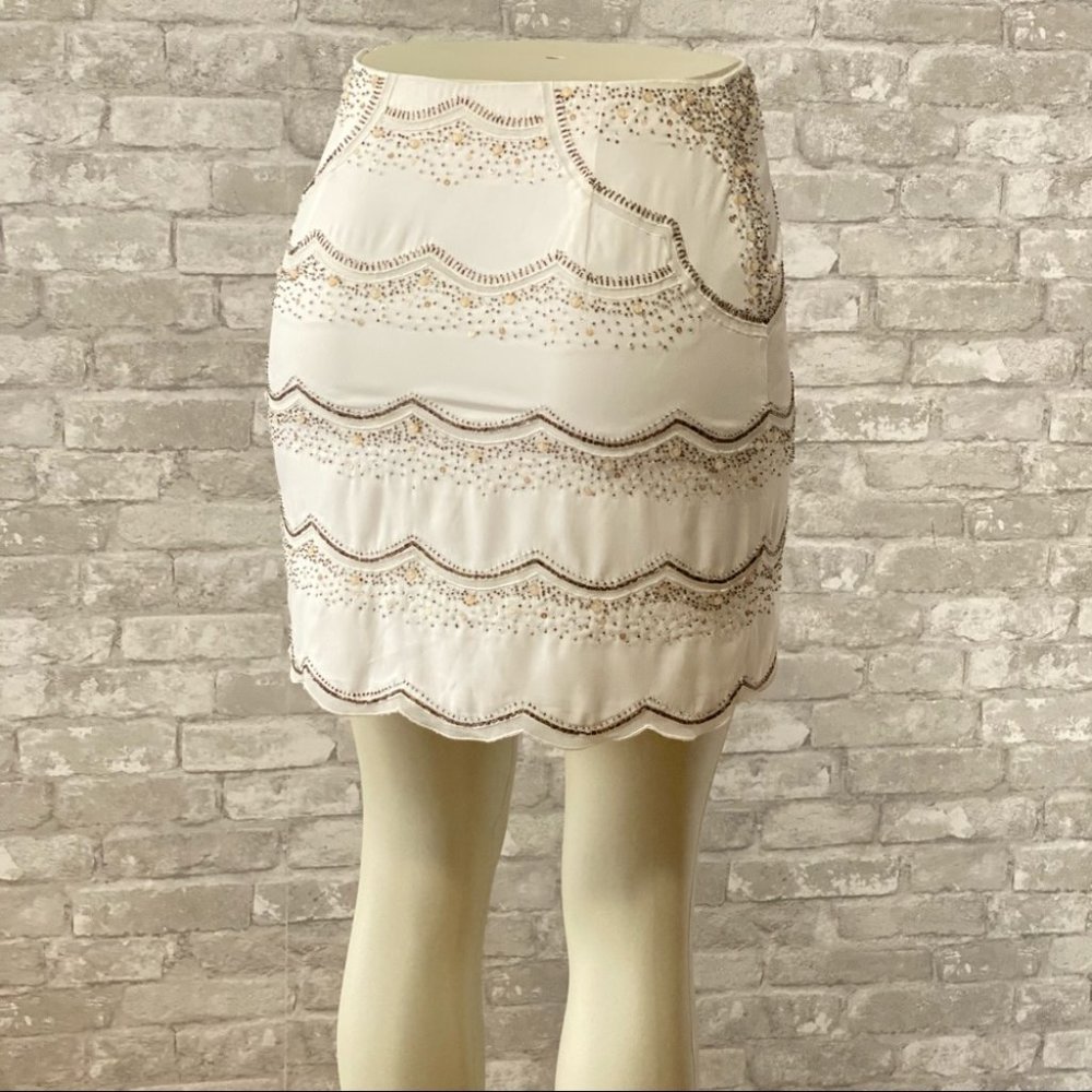 NWOT Club Monaco Embellished Mini Skirt - Picture 4 of 9